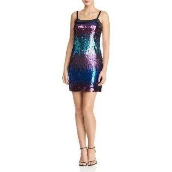 Size 6 Laundry by Shelli Segal Ombre Sequin Dress - Picture 1 of 1
